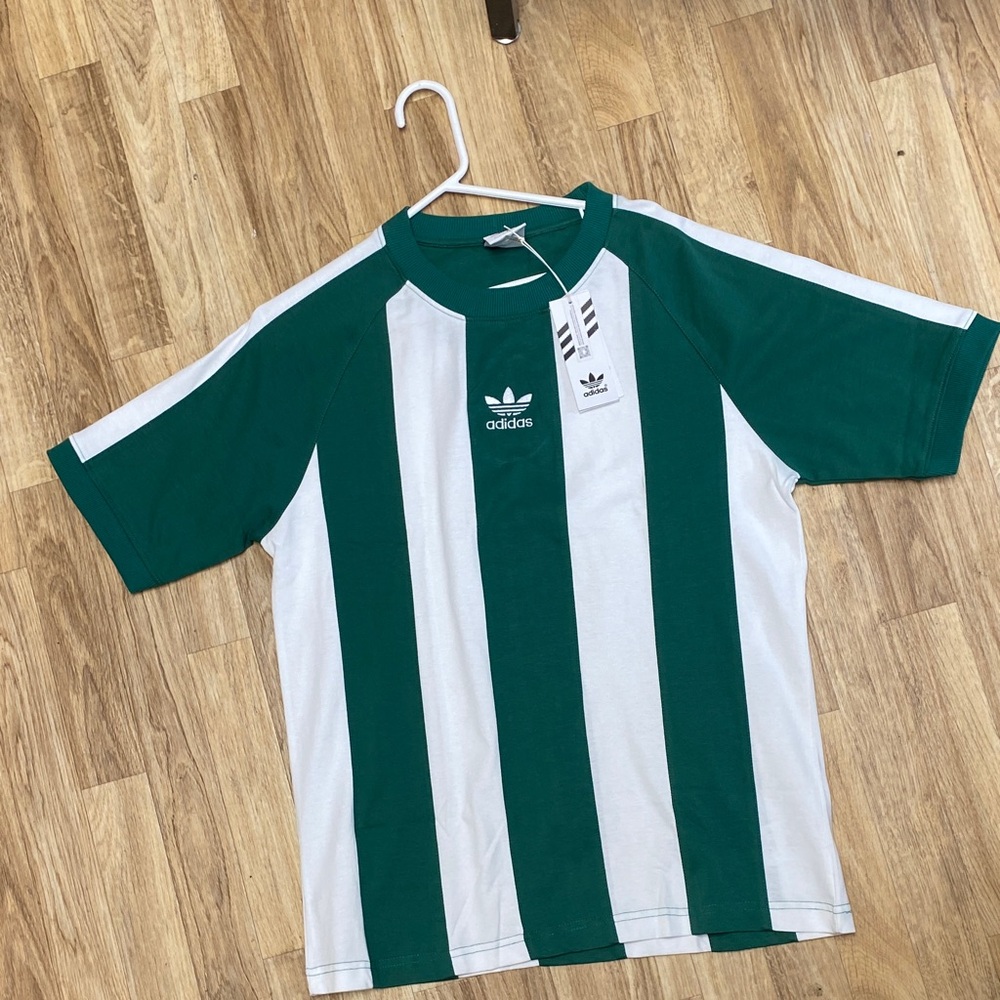 Adidas Bold Green and White Tee